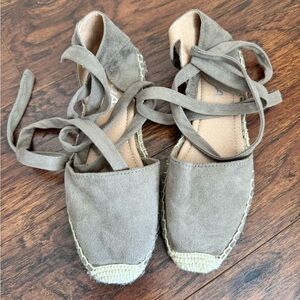 Chic Taupe Espadrille Flats